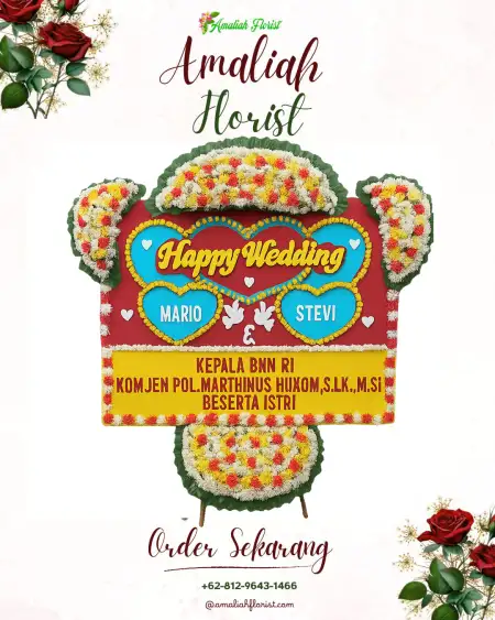Papan Bunga Pernikahan Asmorobangun